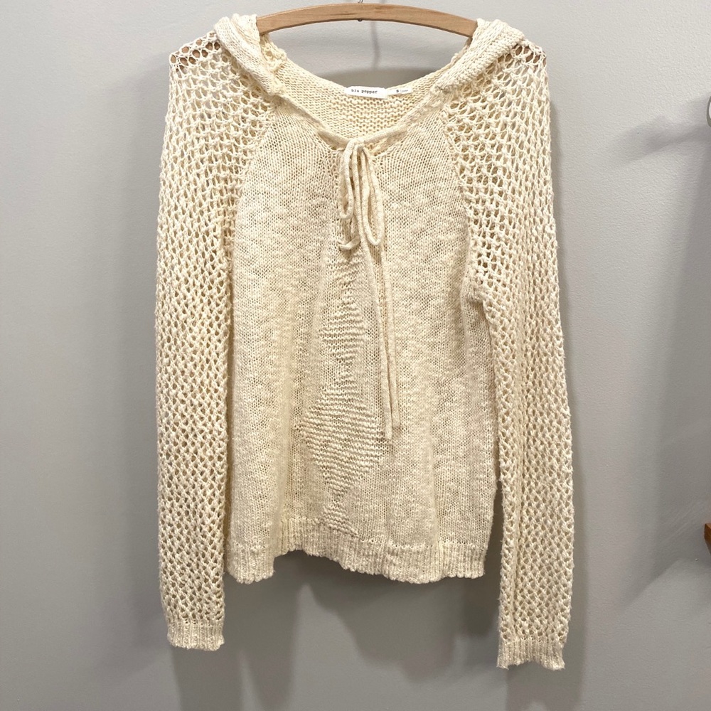 Blu Pepper Hooded Knit Sweater